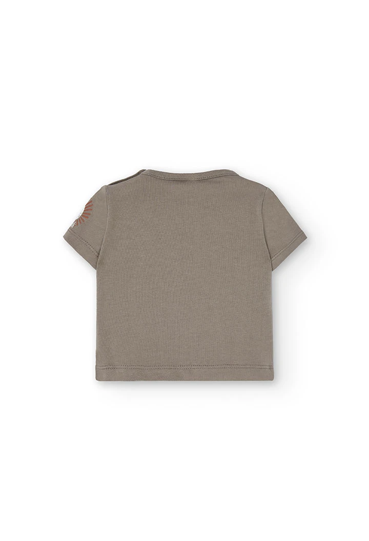 Set di maglietta a maglia per neonato in colore marrone.