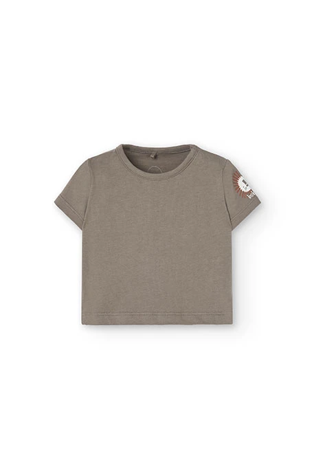 Set di maglietta a maglia per neonato in colore marrone.