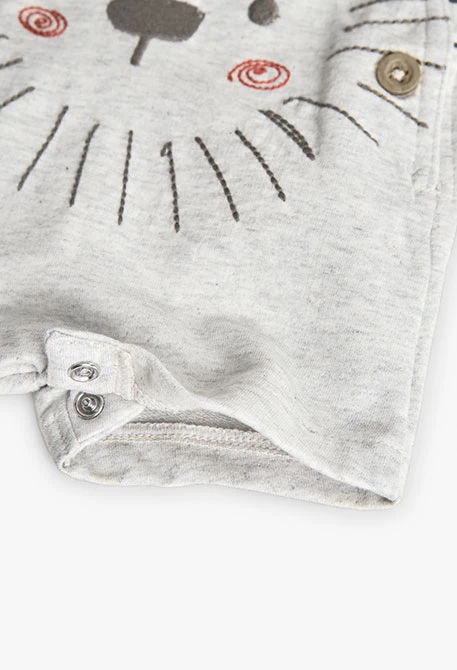 Set di maglietta a maglia per neonato in colore marrone.