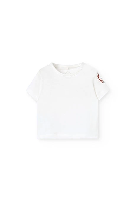Conjunto combinado de malha para bebé menino em laranja e branco com design de xadrez.