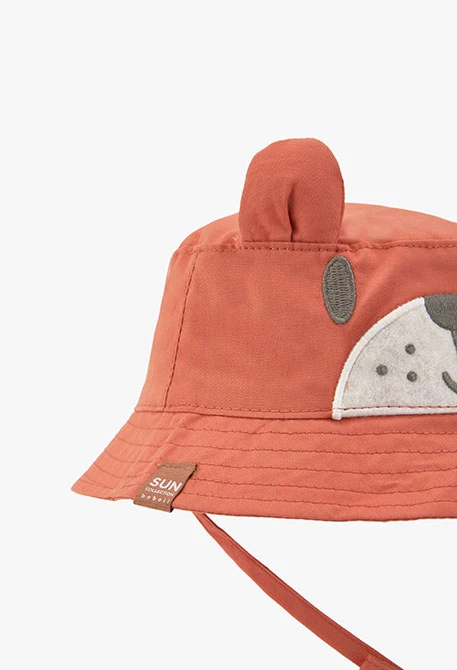 Gorro de sarga para bebé en color naranja