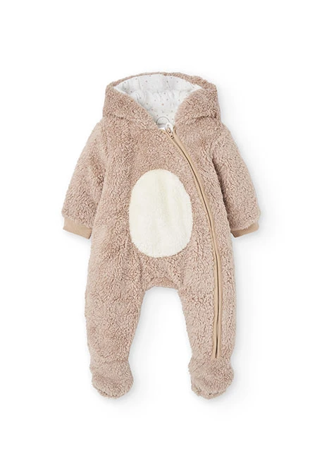 Beiger Strickstrampler für Babys