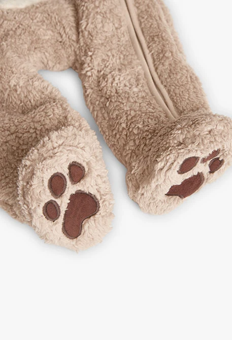 Pagliaccetto per neonato di maglia beige