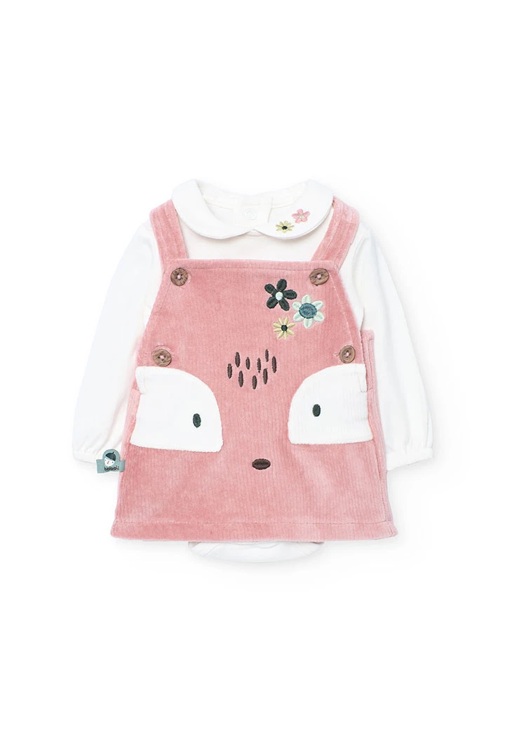 Ensemble bébé rose fleurs