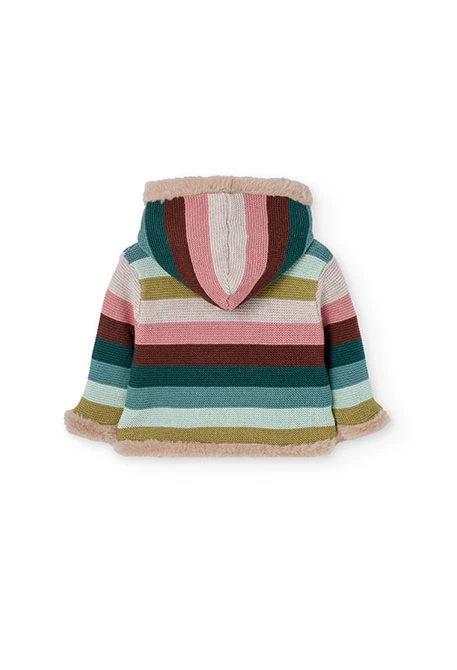 Giacca neonato reversibile beige