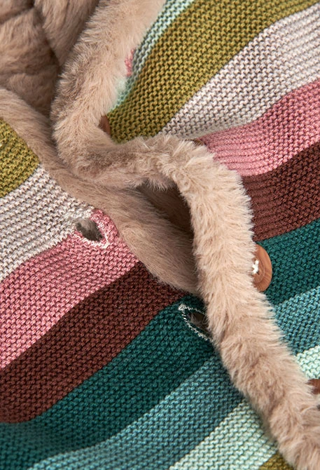 Chaqueta bebé reversible beige