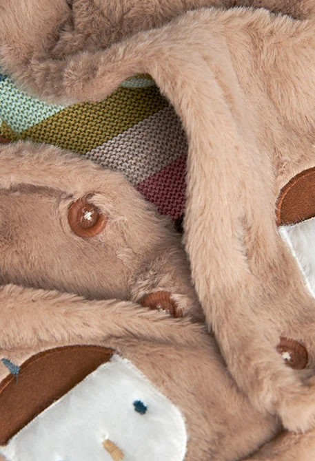 Chaqueta bebé reversible beige