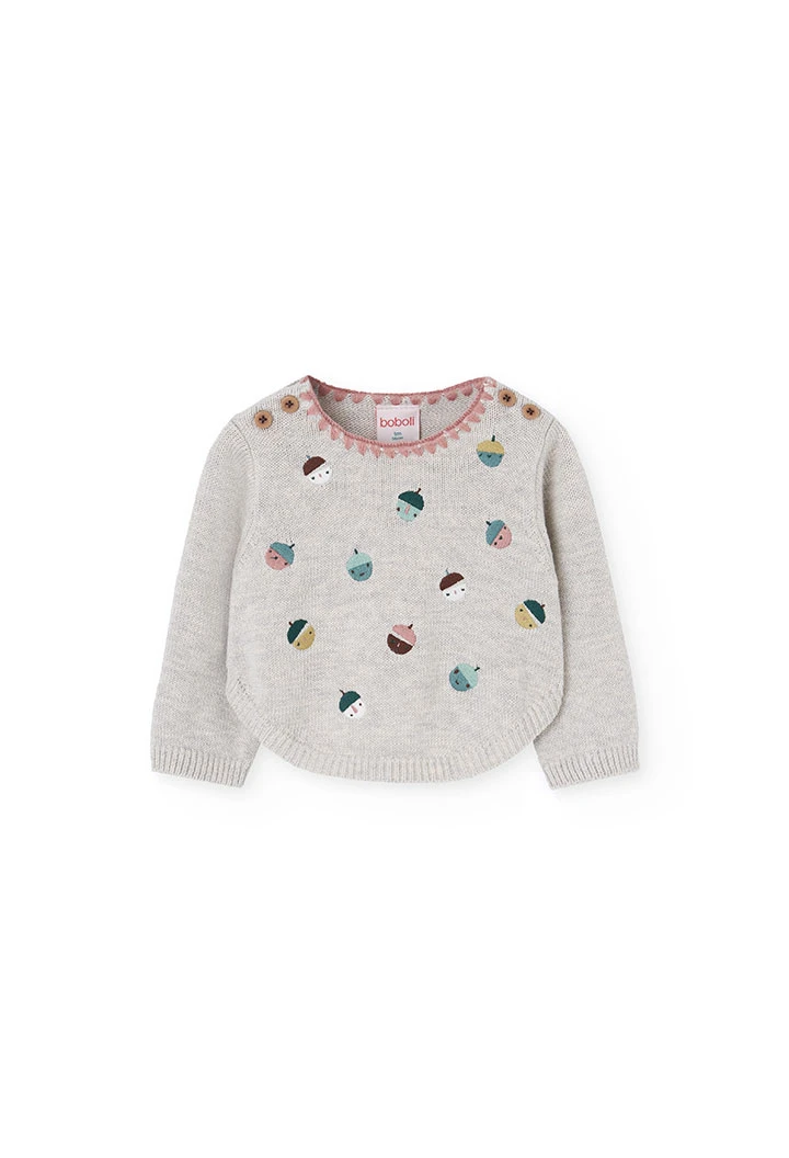 Ensemble bébé imprimé beige