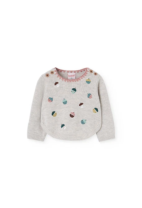 Conjunto bebé estampado beige