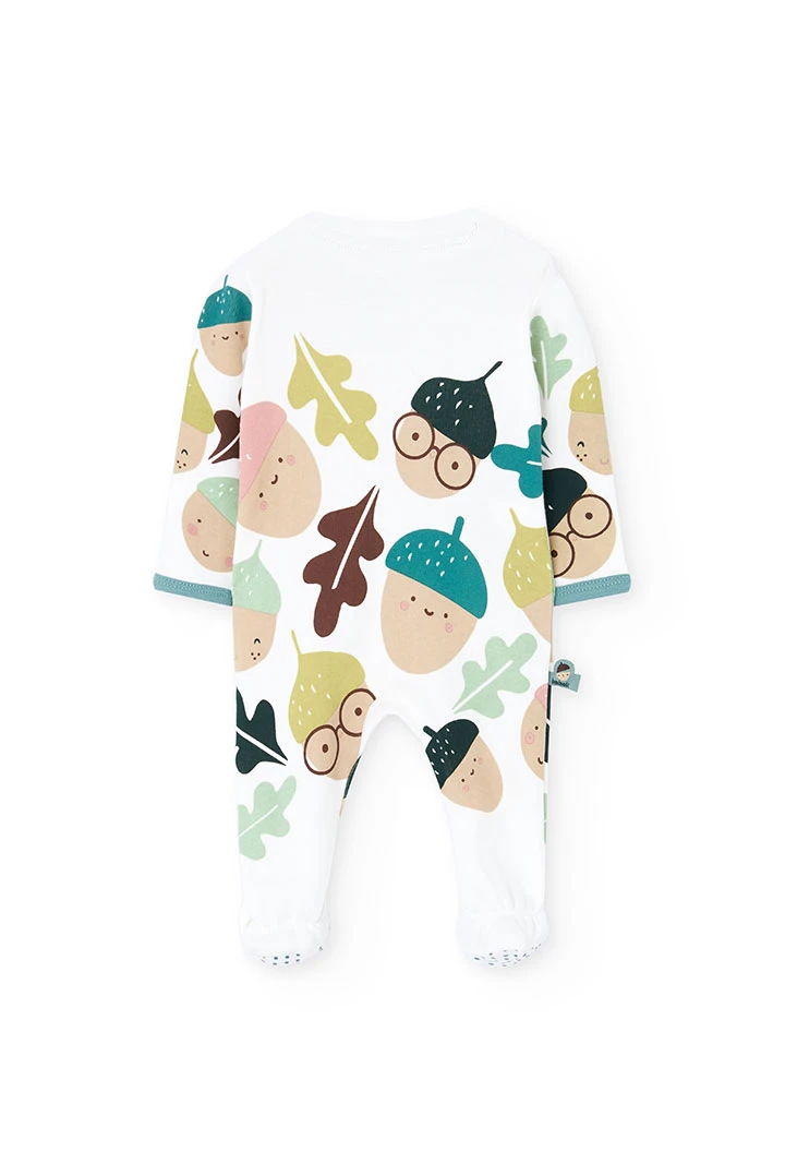 Babygrow para bebé interlock branco