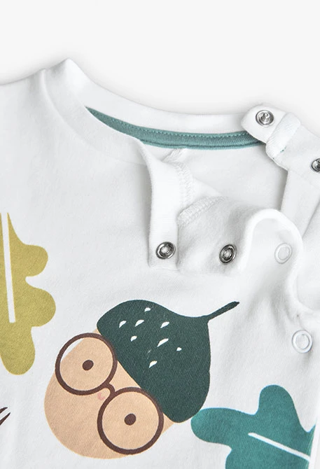 Pijama pour bébé en interlock blanc