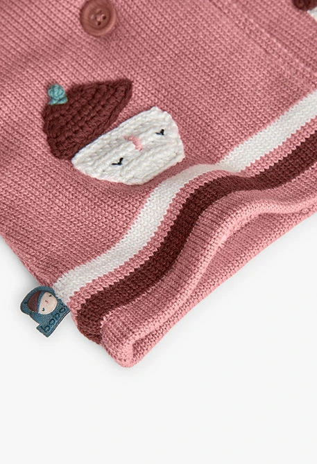 Jaqueta de punt nadó rosa