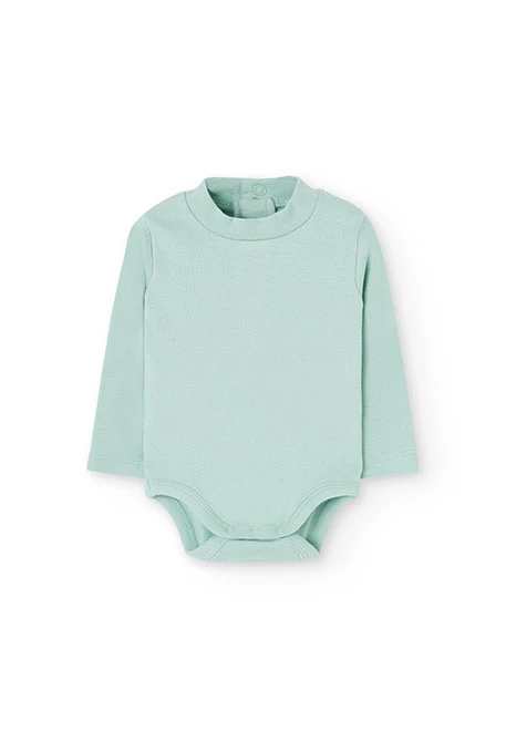 Hellgrünes Strickset für Babys mit Muster