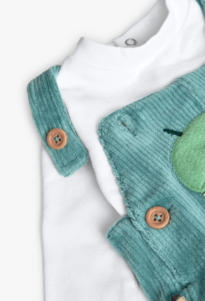 Conjunto de malha bebé verde