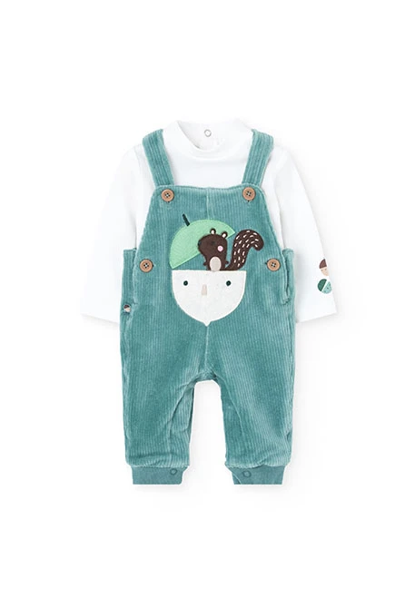 Grünes Baby-Strickset