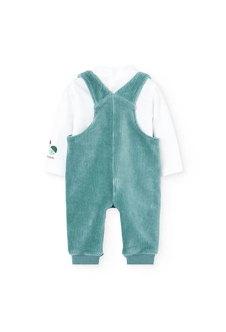 Conjunto de malha bebé verde