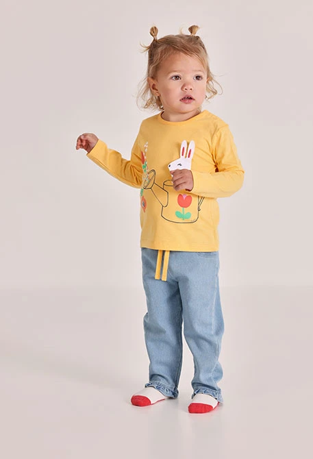 Conjunto bebé camiseta y panalón algodón