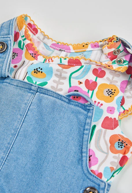 Vestito neonato in denim