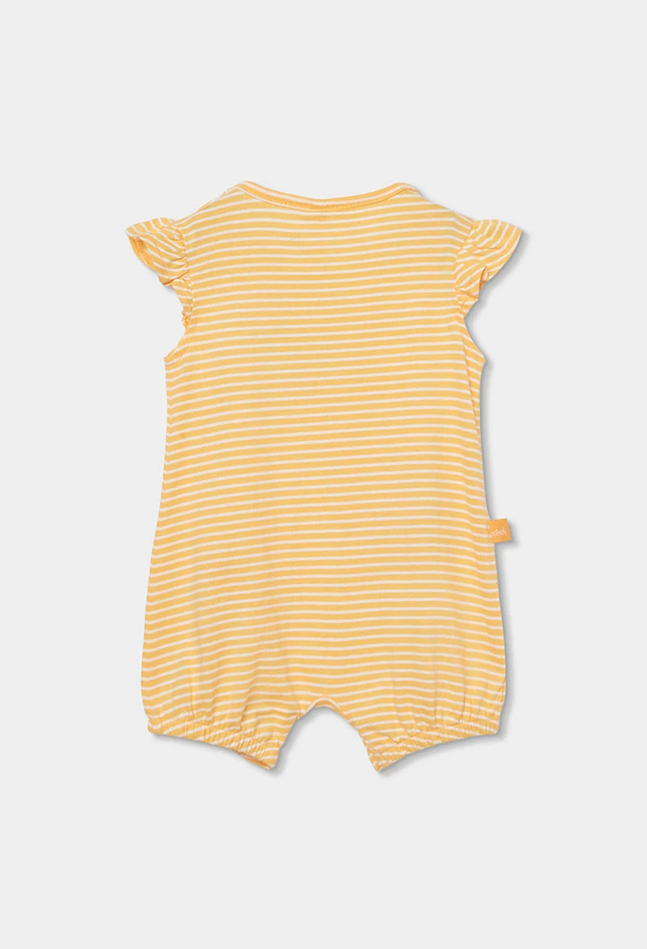 Pigiama per bebé in cotone giallo