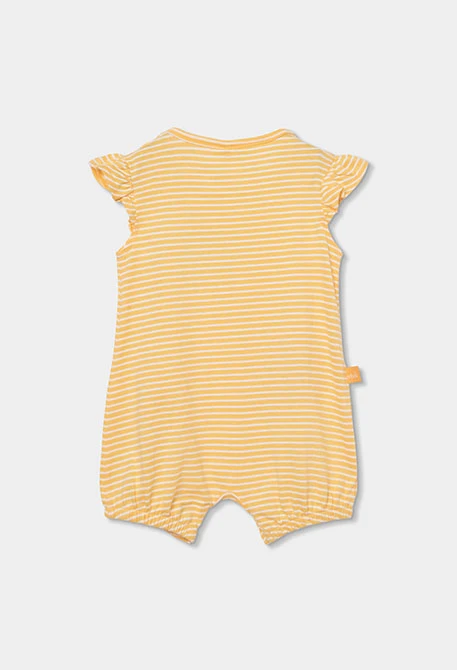 Grenouillère bébé en coton jaune