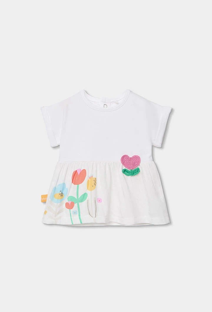 White cotton baby outfit