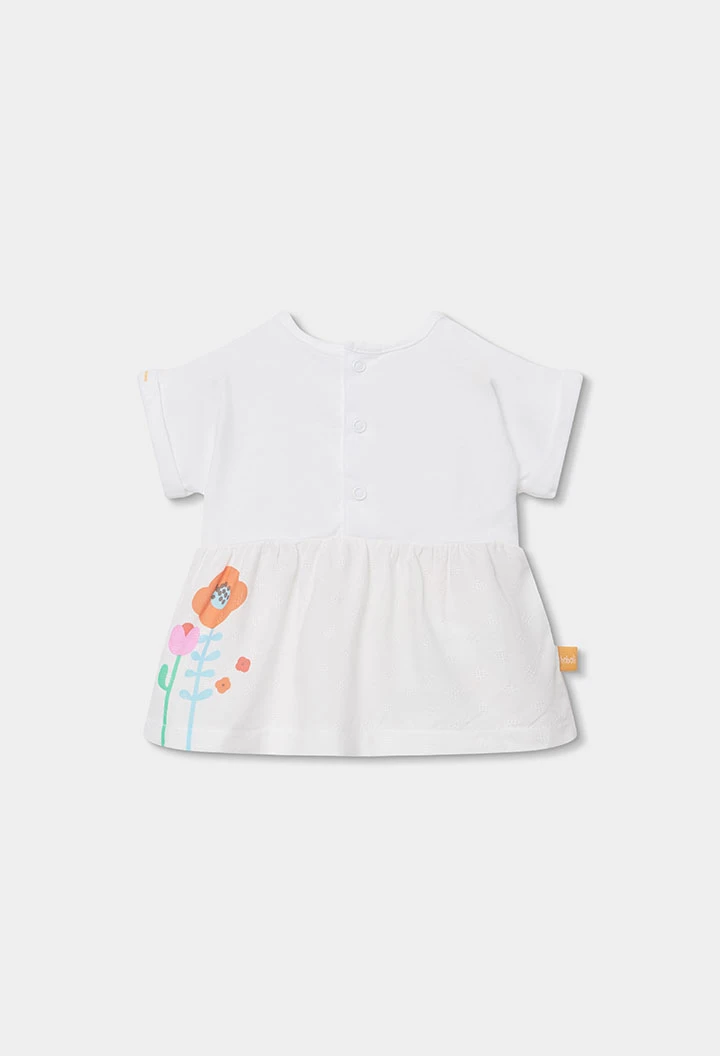 White cotton baby outfit