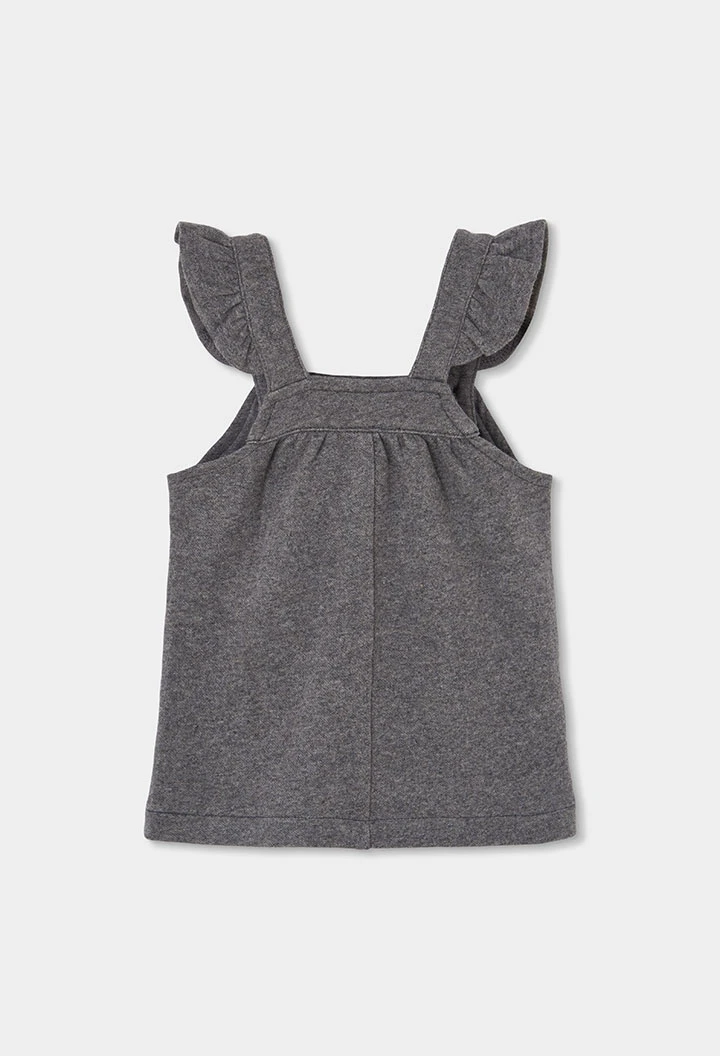 Conjunto de malha bebé menina cinzento vigoré com pinguim