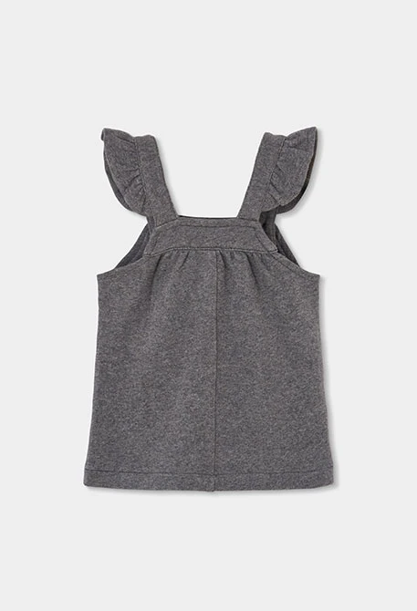 Conjunto punto bebé niña gris vigoré con pingüino
