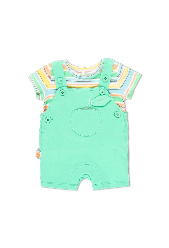 Pack en tricot bi matiere pour bébé garçon