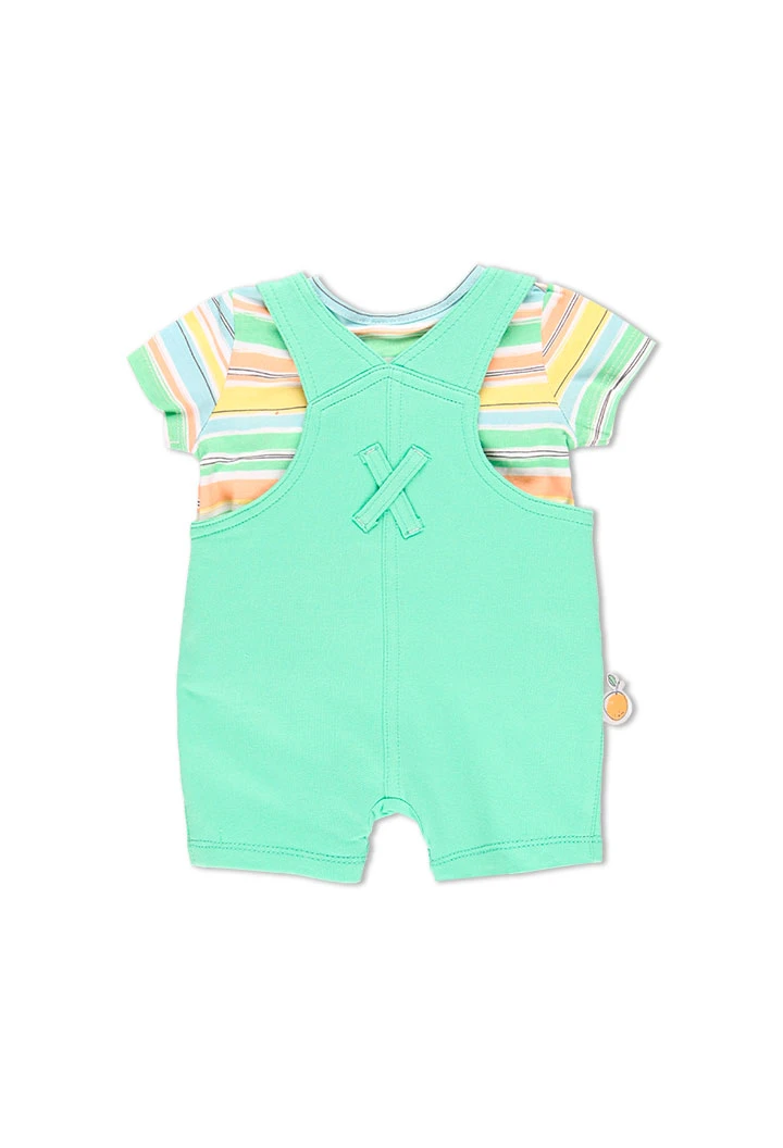 Pack en tricot bi matiere pour bébé garçon