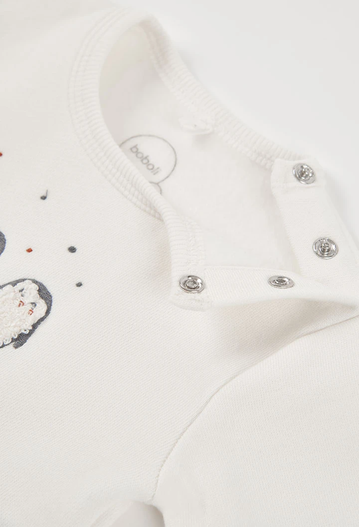 Babyset Mädchen weiß mit Pinguin-Aufdruck