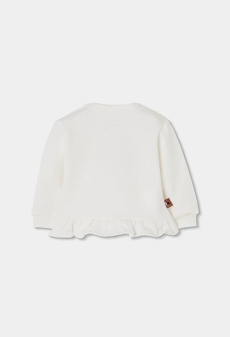 Conjunto de malha bebé menina branco estampado pinguins