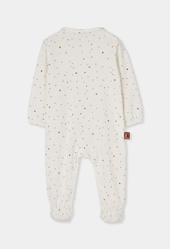 Pelele bebé niña crudo estampado animales