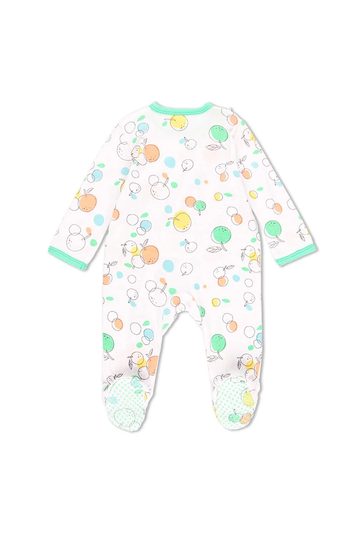 Grenouillère en tricot fruits pour bébé