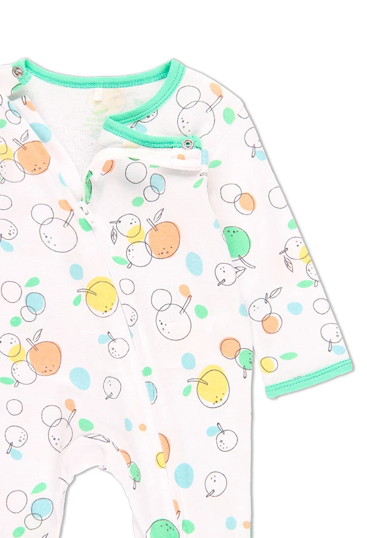 Grenouillère en tricot fruits pour bébé
