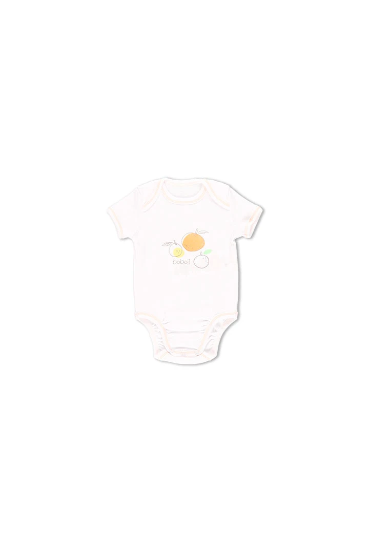 Pack de 2 bodys cotêlée fruits pour bébé