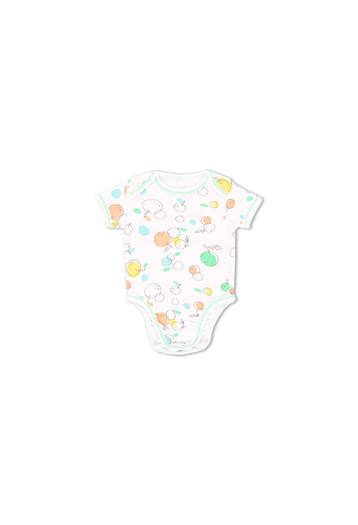 Pack de 2 bodys cotêlée fruits pour bébé