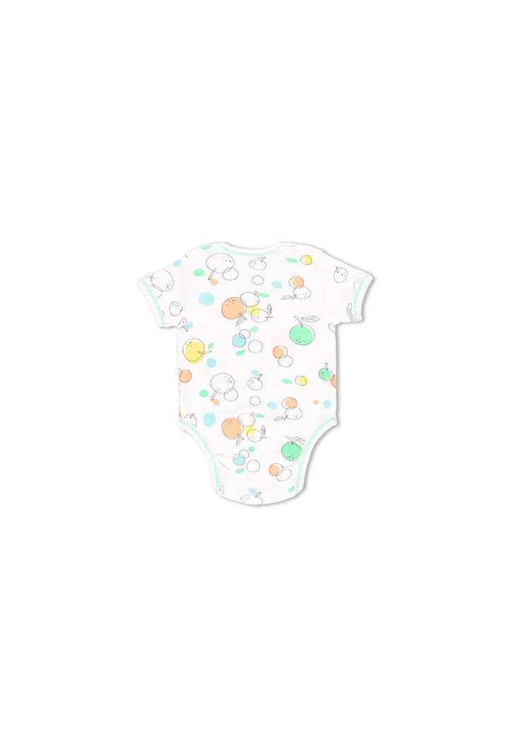Pack de 2 bodys cotêlée fruits pour bébé