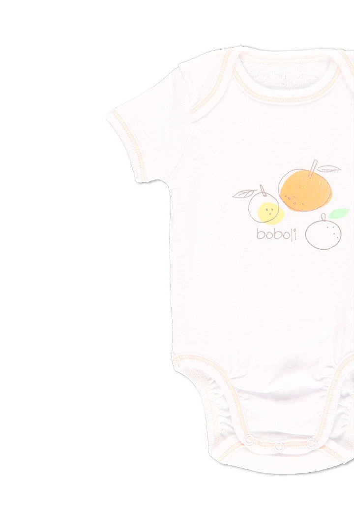 Pack de 2 bodys cotêlée fruits pour bébé