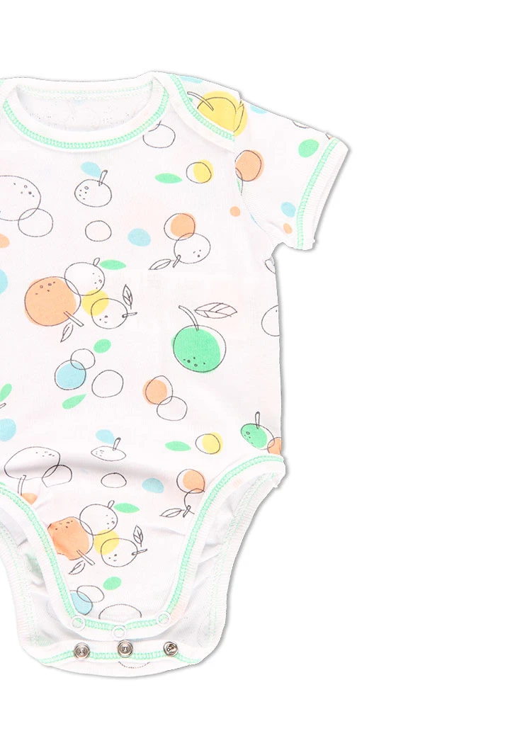Pack de 2 bodys cotêlée fruits pour bébé