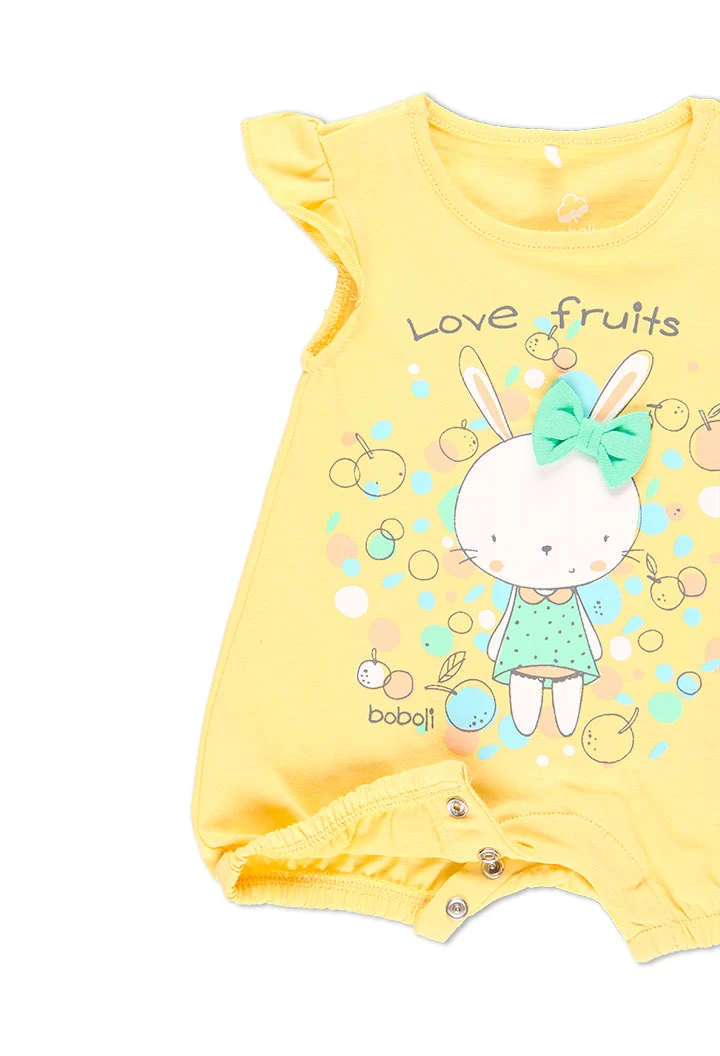 Grenouillère en tricot pour bébé - organique