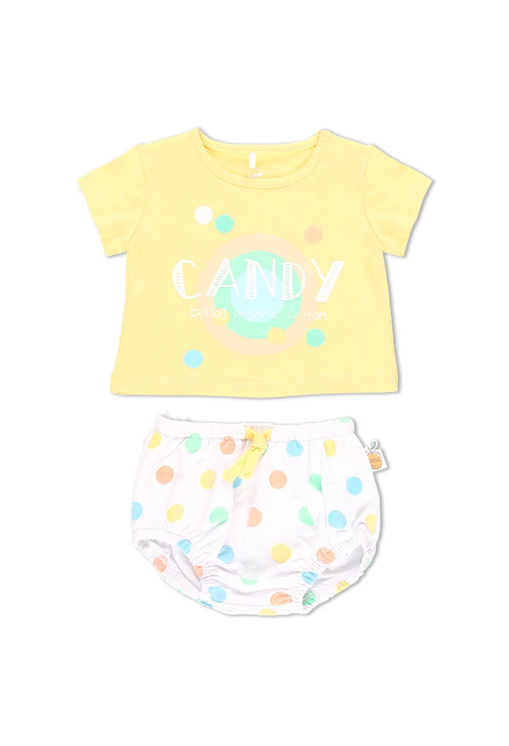Pack en tricot a pois pour bébé