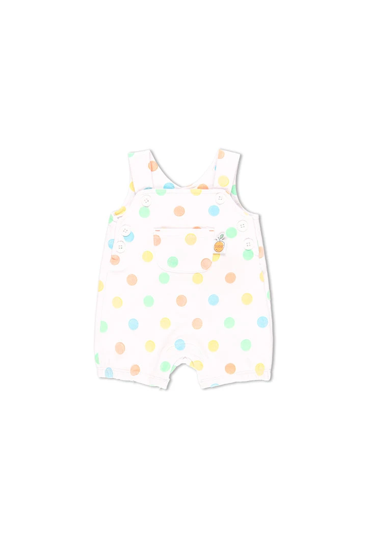 Grenouillère en tricot a pois pour bébé