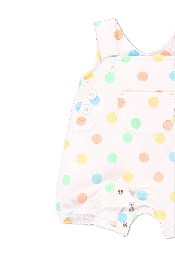 Grenouillère en tricot a pois pour bébé