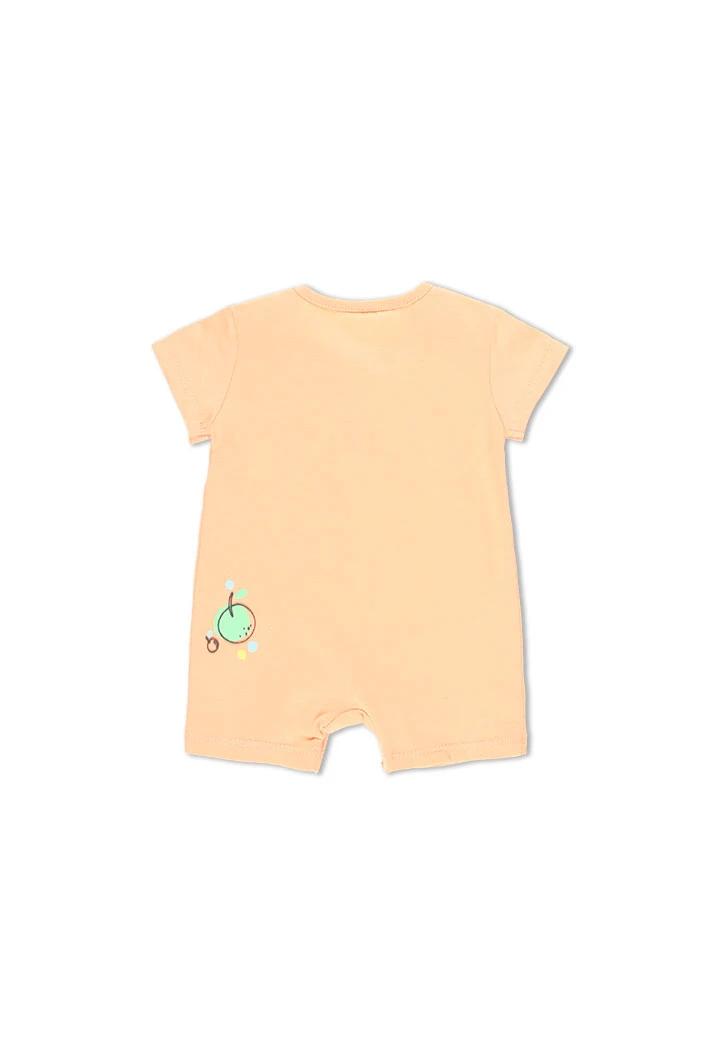 Grenouillère en tricot pommes pour bébé - organique