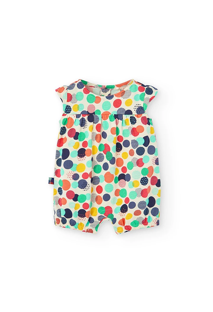 Grenouillère en tricot géométrique pour fille