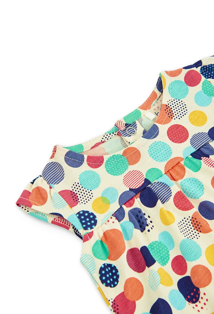 Grenouillère en tricot géométrique pour fille