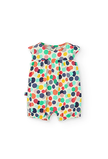 Grenouillère en tricot géométrique pour fille