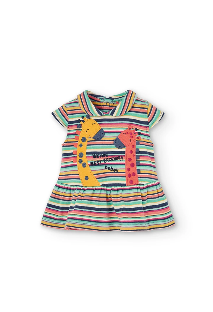 Pack en tricot à rayures pour bébé fille