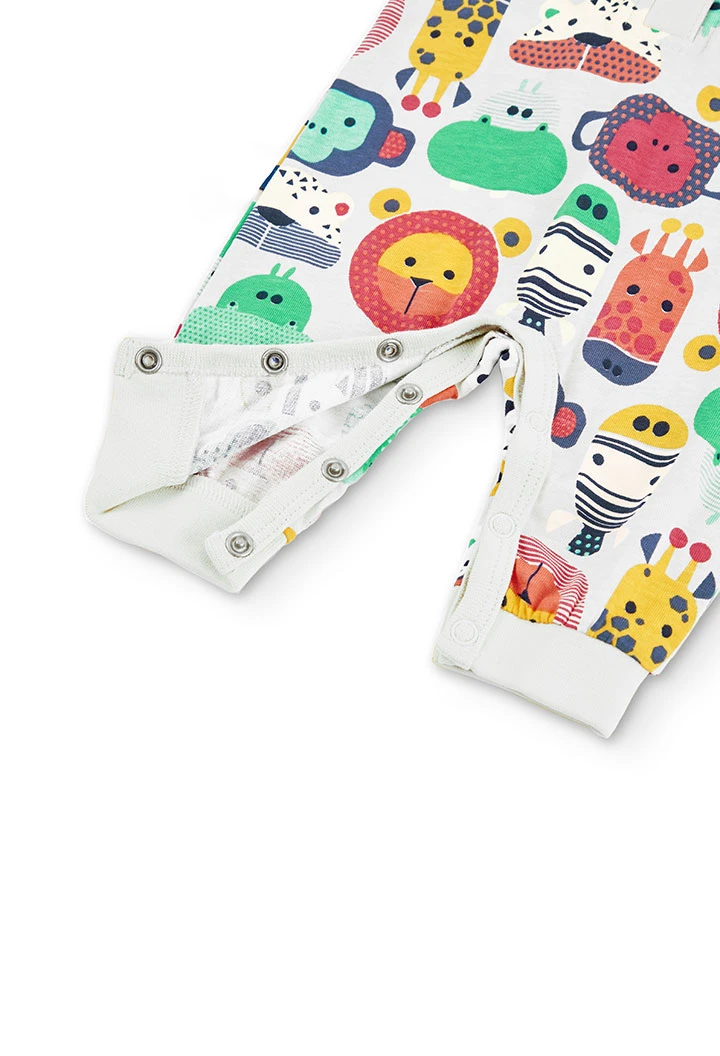 Grenouillère en tricot "animaux" pour bébé